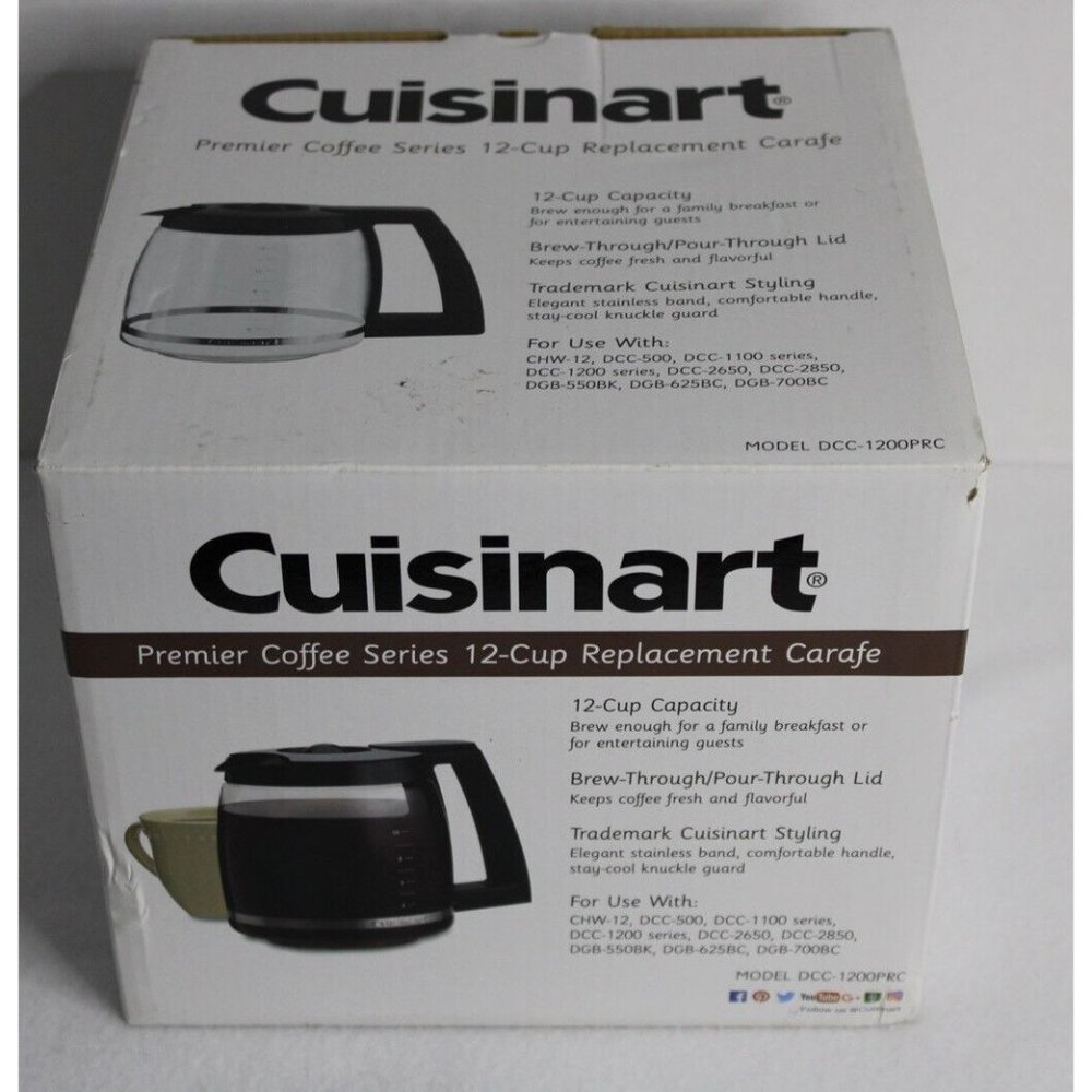 Cuisinart DCC-1200PRC Glass Carafe Black for 12 Cup Coffee Maker New In the Box
